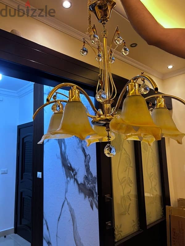 6 lamps chandelier - ثريا ٦ لمبات 4