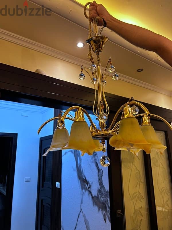 6 lamps chandelier - ثريا ٦ لمبات 6