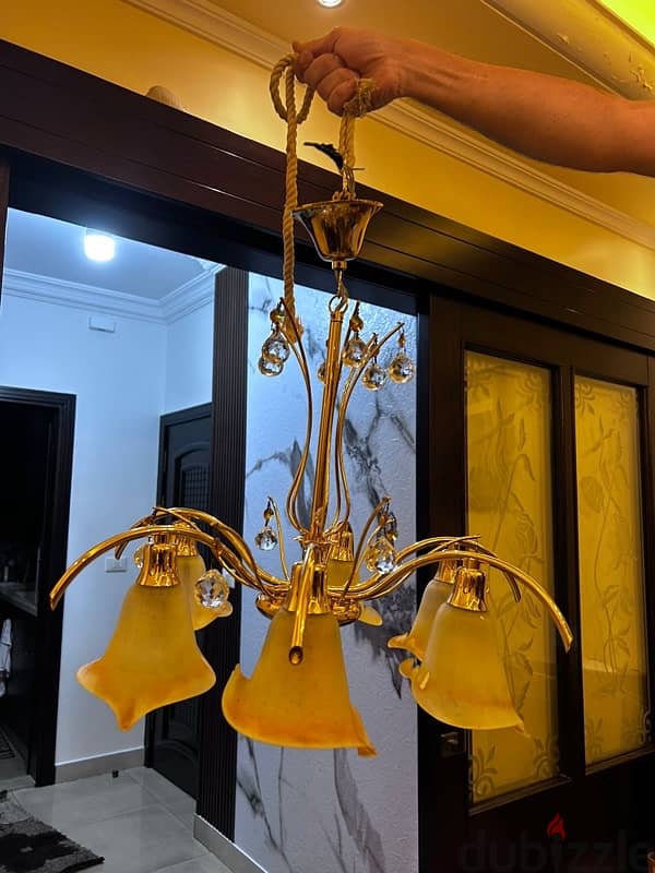 6 lamps chandelier - ثريا ٦ لمبات 7