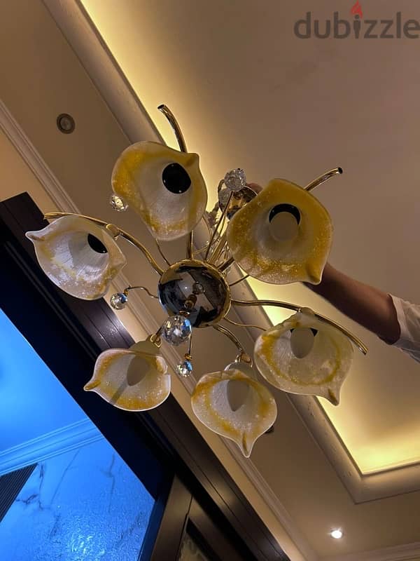 6 lamps chandelier - ثريا ٦ لمبات 8