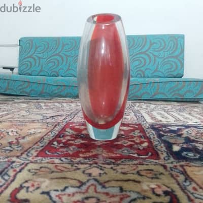 Ruby Red Cylindrical Vase