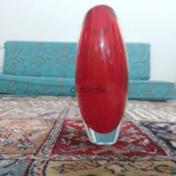 Ruby Red Cylindrical Vase 1