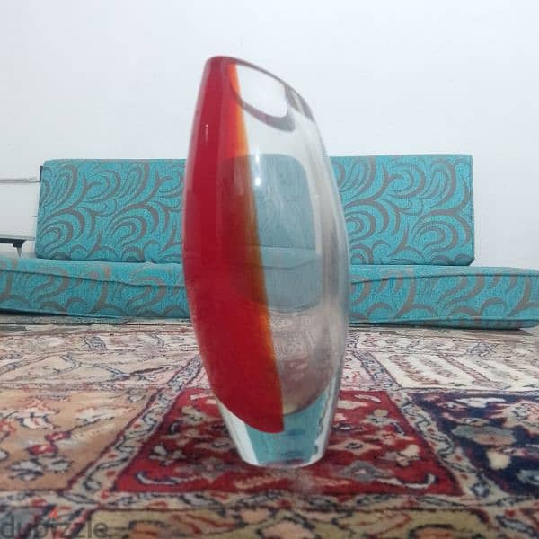 Ruby Red Cylindrical Vase 2