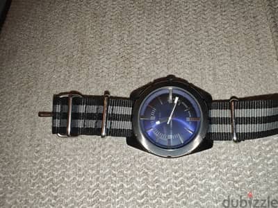 diesel gun-metal watch blue sunray dial