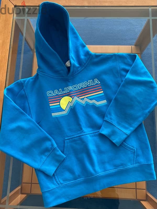 blue California hoodie size 10-11 years 2