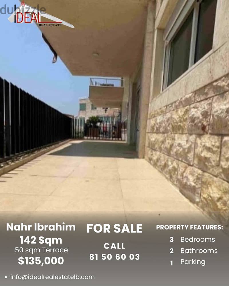 142 SQM Apartment with Terrace for Sale in Naher Ibrahim REF#FS3004 0