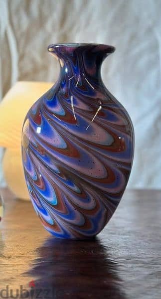 Opine Florance Empoli Marbled Glass Vase