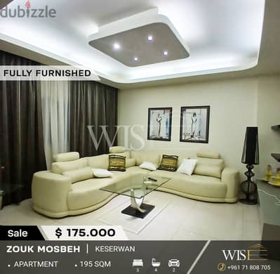 195 SQM Furnished apartment for SALE in Zouk Mosbeh!