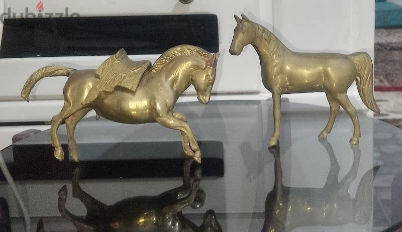 Decor Brass Horse X 2 Mid Century Vintage 0