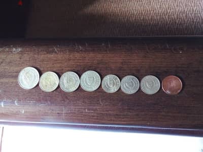 8 coins euro cent /cyprus