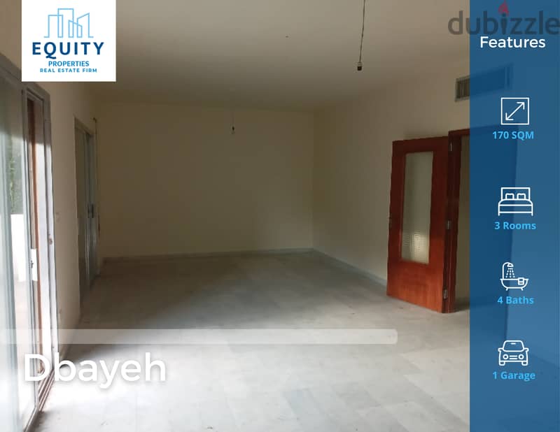 170 SQM Apartment For Sale In Dbayeh شقة للبيع #RT139543 0