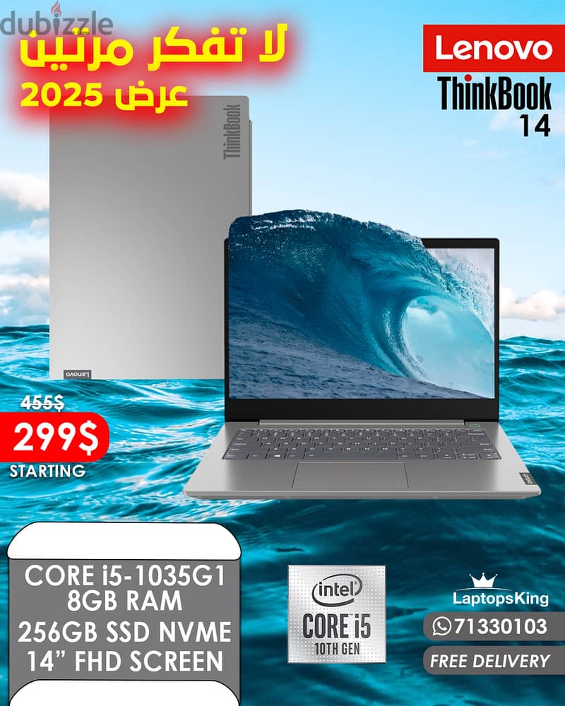 LENOVO THINKBOOK 14 CORE i5-1035G1 14” LAPTOPS 0