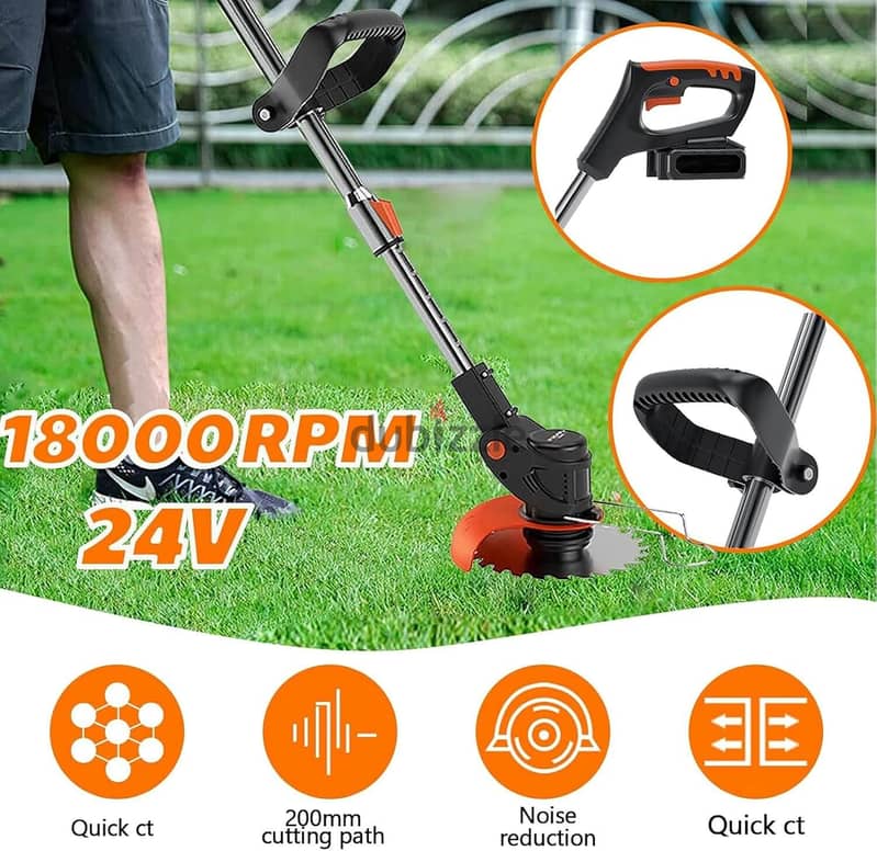 Cordless Weed Wacker (Grass Trimmer) مكنة جز العشب عل بطارية 2