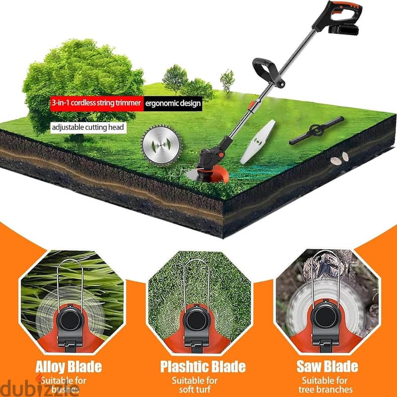 Cordless Weed Wacker (Grass Trimmer) مكنة جز العشب عل بطارية 3