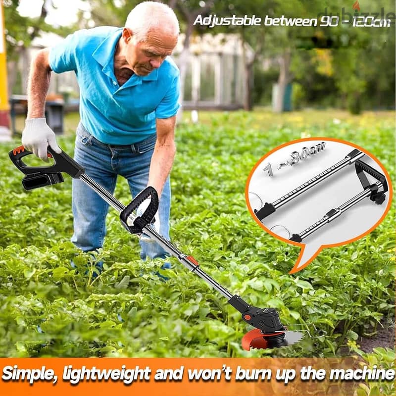 Cordless Weed Wacker (Grass Trimmer) مكنة جز العشب عل بطارية 4