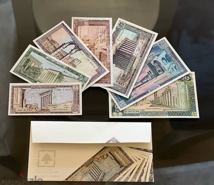 6 Pots Lebanese artisanal handmade + Lebanon  banknote 1 lira to 250 5