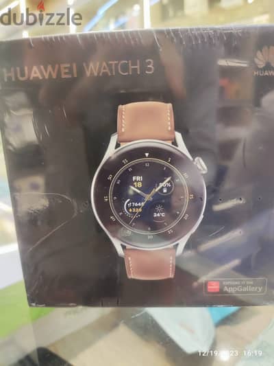 Huawei watch 3 brown leather strap  great & new offer