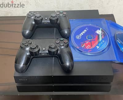 ps4 fat 500 gb 2 controller