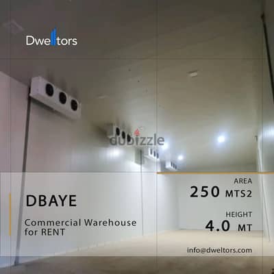 Cold Room for rent in DBAYE - 250 MT2 - 4.0 MT Height