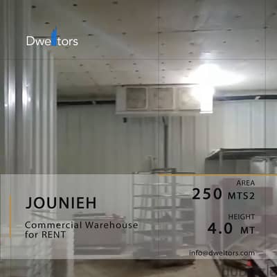 Cold Room for rent in JOUNIEH - 250 MT2 - 4.0 MT Height