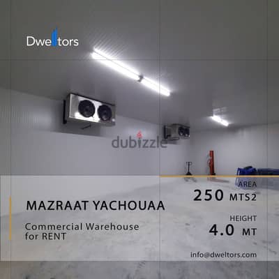 Cold Room for rent in MAZRAAT YACHOUAA - 250 MT2 - 4.0 MT Height