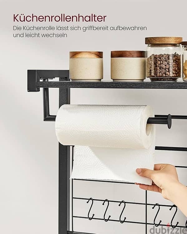 VASAGLE KKS026B42 Kitchen Shelf, Standing Shelf 6