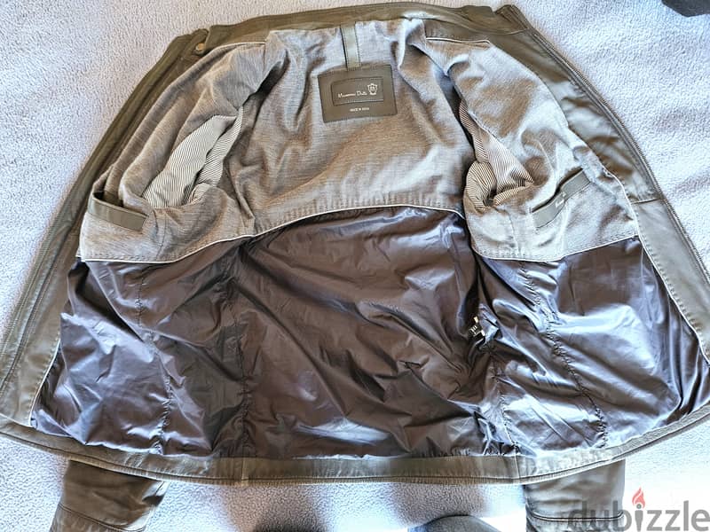 MASSIMO DUTTI Genuine Leather Jacket Ultra Soft Leather Grey 9