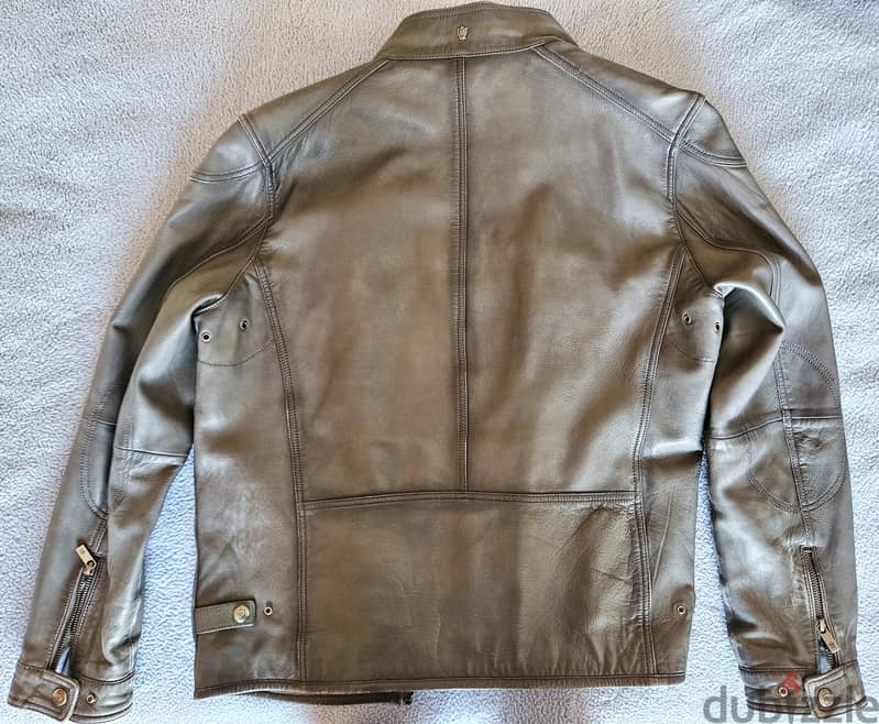 MASSIMO DUTTI Genuine Leather Jacket Ultra Soft Leather Grey 10