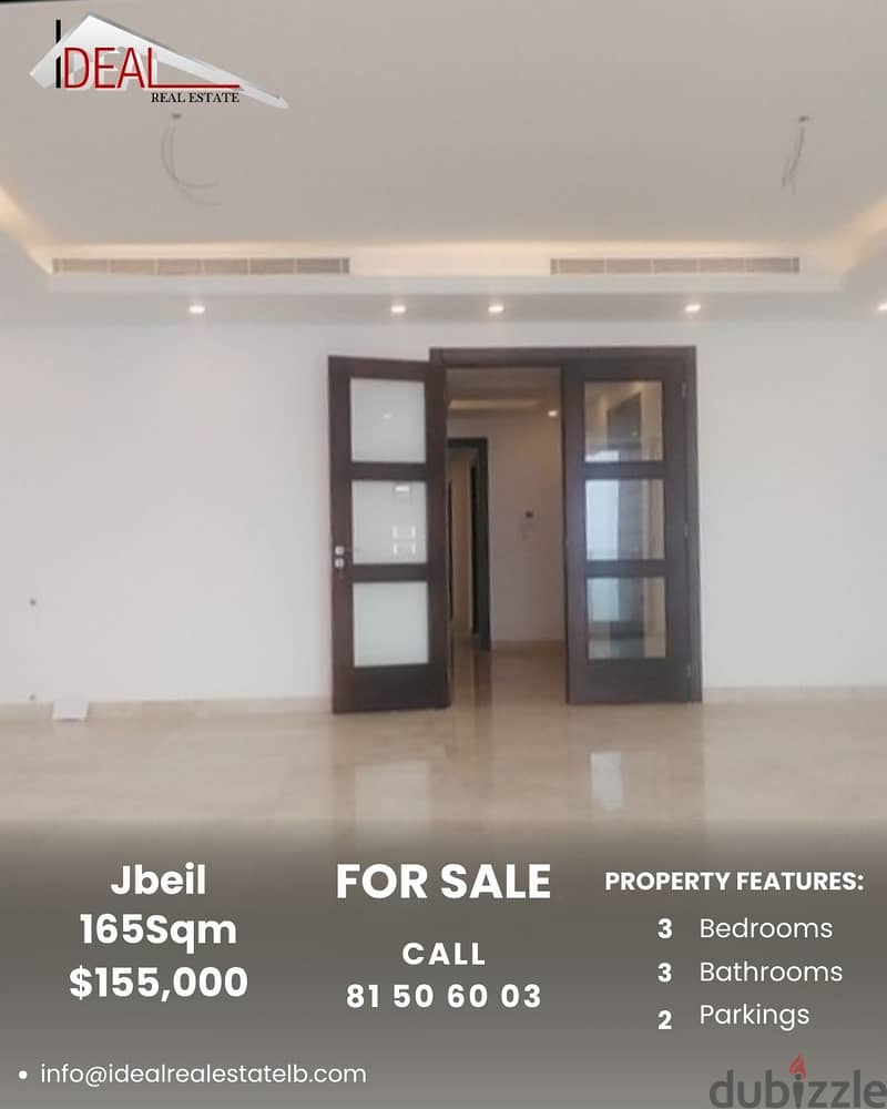 165SQM  Apartment  for sale in Jbeil Hboub REF#JH17445 0