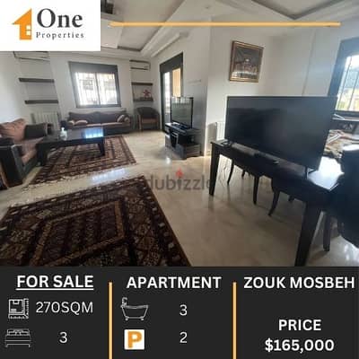 FURNISHED APARTMENT FOR SALE IN ZOUK MOSBEH