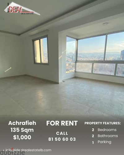 135SQM apartment for rent in achrafieh REF#AR11043