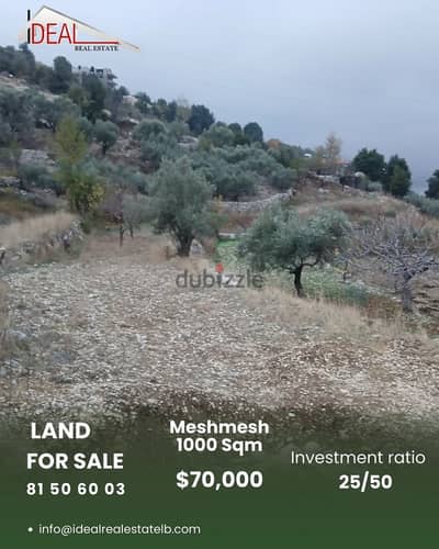 Land for sale in Meshmesh عقار للبيع في مشمش