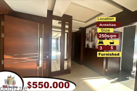 Antelias 250m2 | Furnished | Luxury | Spacious Flat | MJ |