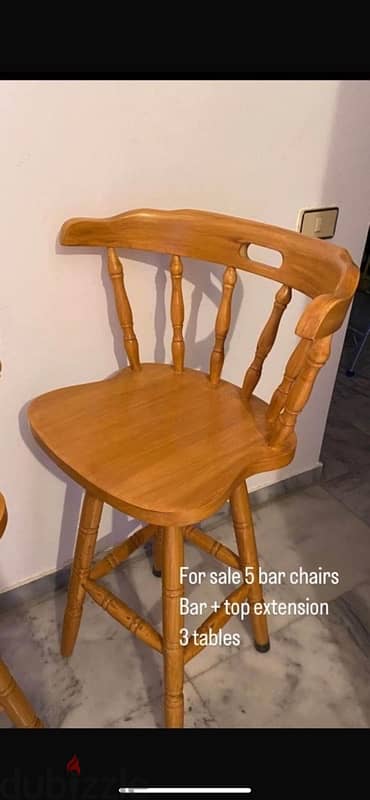 Bar with 4 chairs - stools 2