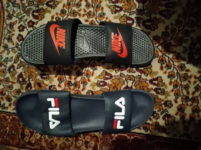 original slipers Nike and fila size 39