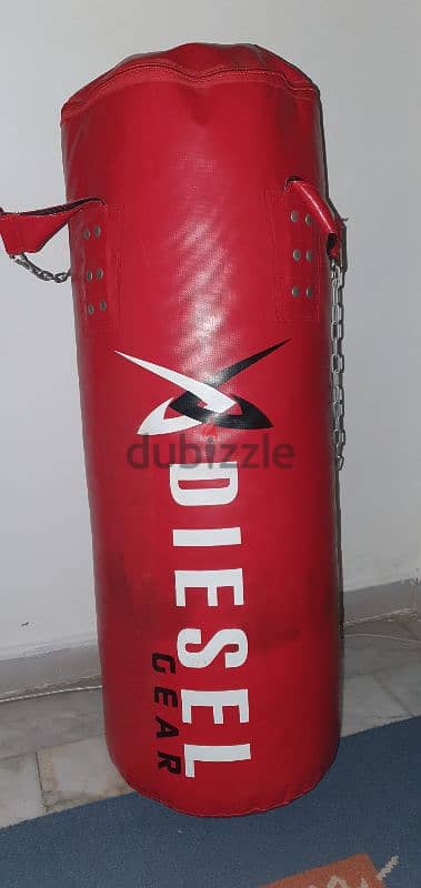 boxing bag with gloves