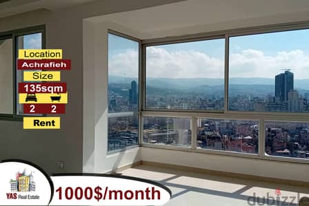 Achrafieh 135m2 | Rent | Brand New | City View | Accessible | PA |