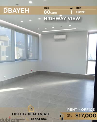 Office for rent in Dbayeh DP20 مكتب للإيجار في ضبية