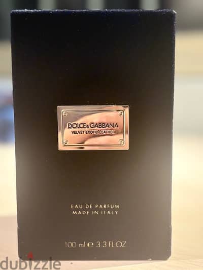 DOLCE & GABBANA velvet exotic leather eau de parfum made in IITALY