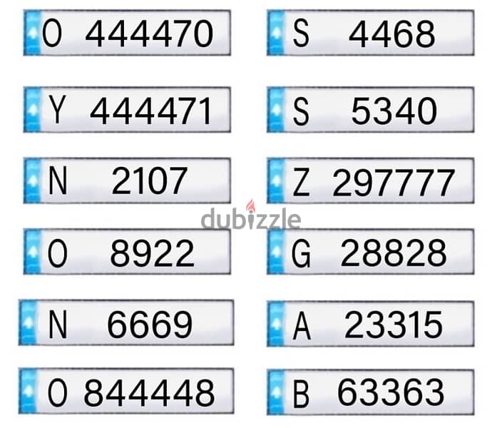 number plates for sale 0