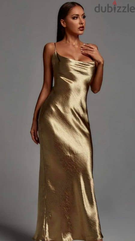 Gold maxi dress 5