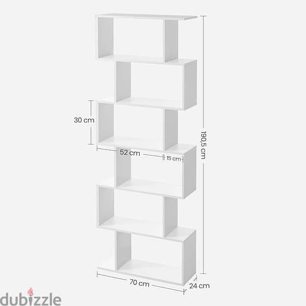 VASAGLE Bookcase, 6 Tier Bookshelf 3