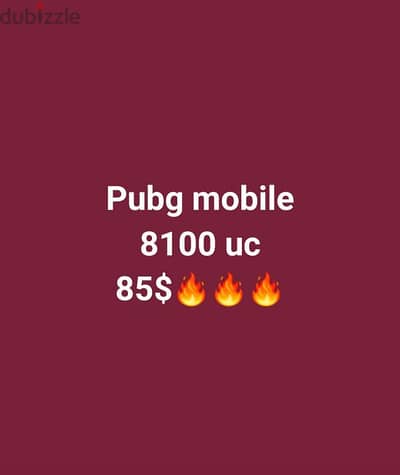 Sell 8100 UC PUBG for $85 – Fast and Secure Delivery!"