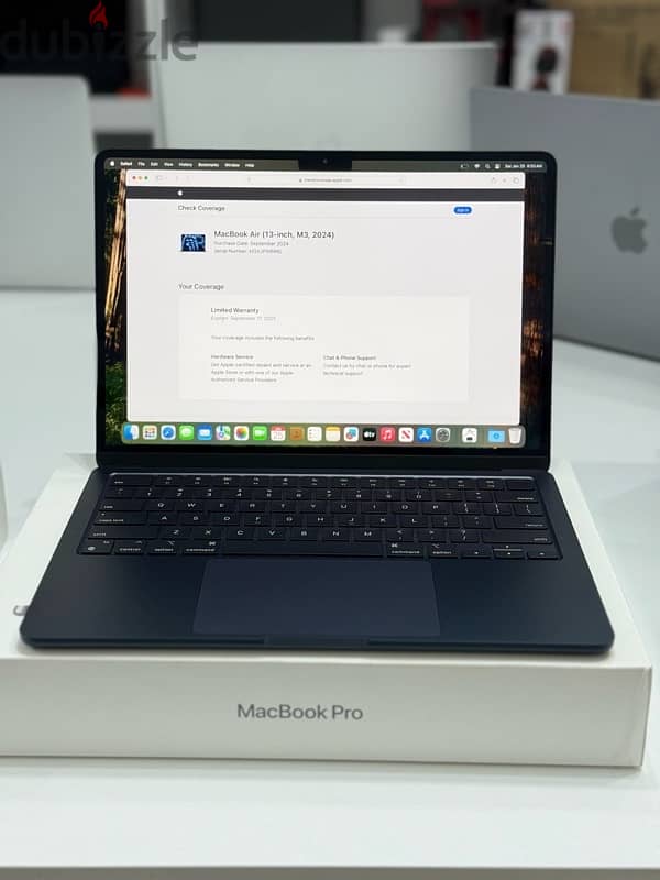 Macbook Air 2024 16gb ram 512 ssd apple warranty 0