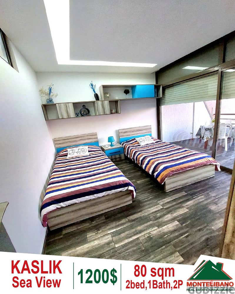 80 sm fully furnished chalet for rent in Kaslik!! 2