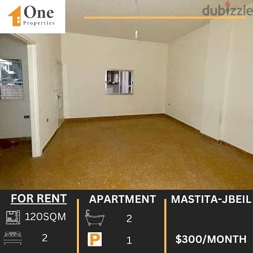 APARTMENT FOR RENT IN MASTITA JBEIL 0