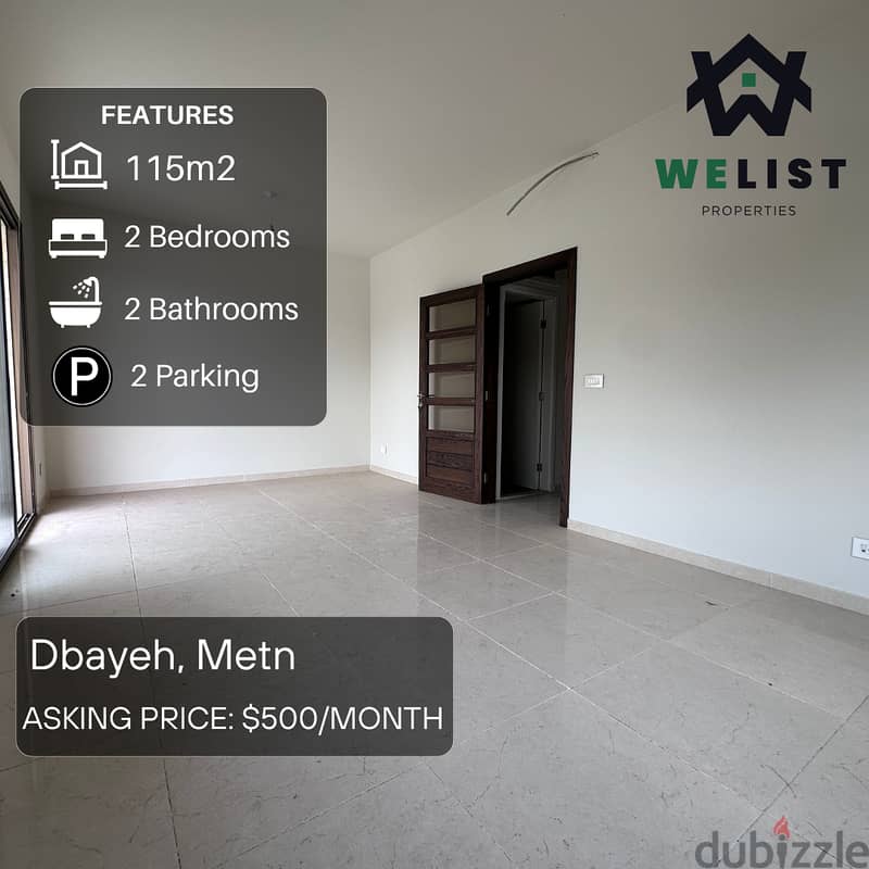 115sqm Apartment for rent in Dbayeh, Metn   Reference: EA25JSD115500R 0