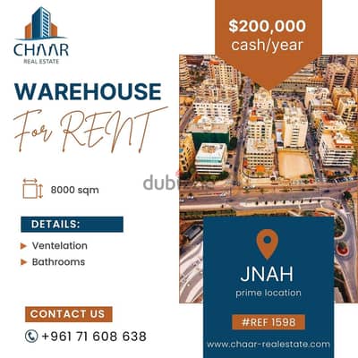 R1598 Immense Warehouse for Rent in Bir Hasan