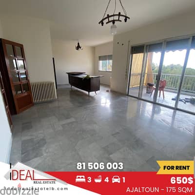 175 sqm Apartment for rent in Ajaltoun REF#EJ735