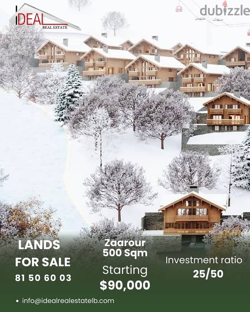 Lands for sale in Zaarour REF#KZ348 0